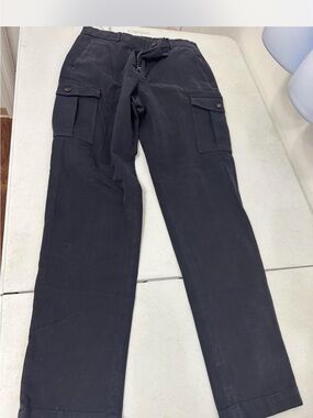 Peserico Men's Blue Cargo Trousers with Snap-Flap Pockets